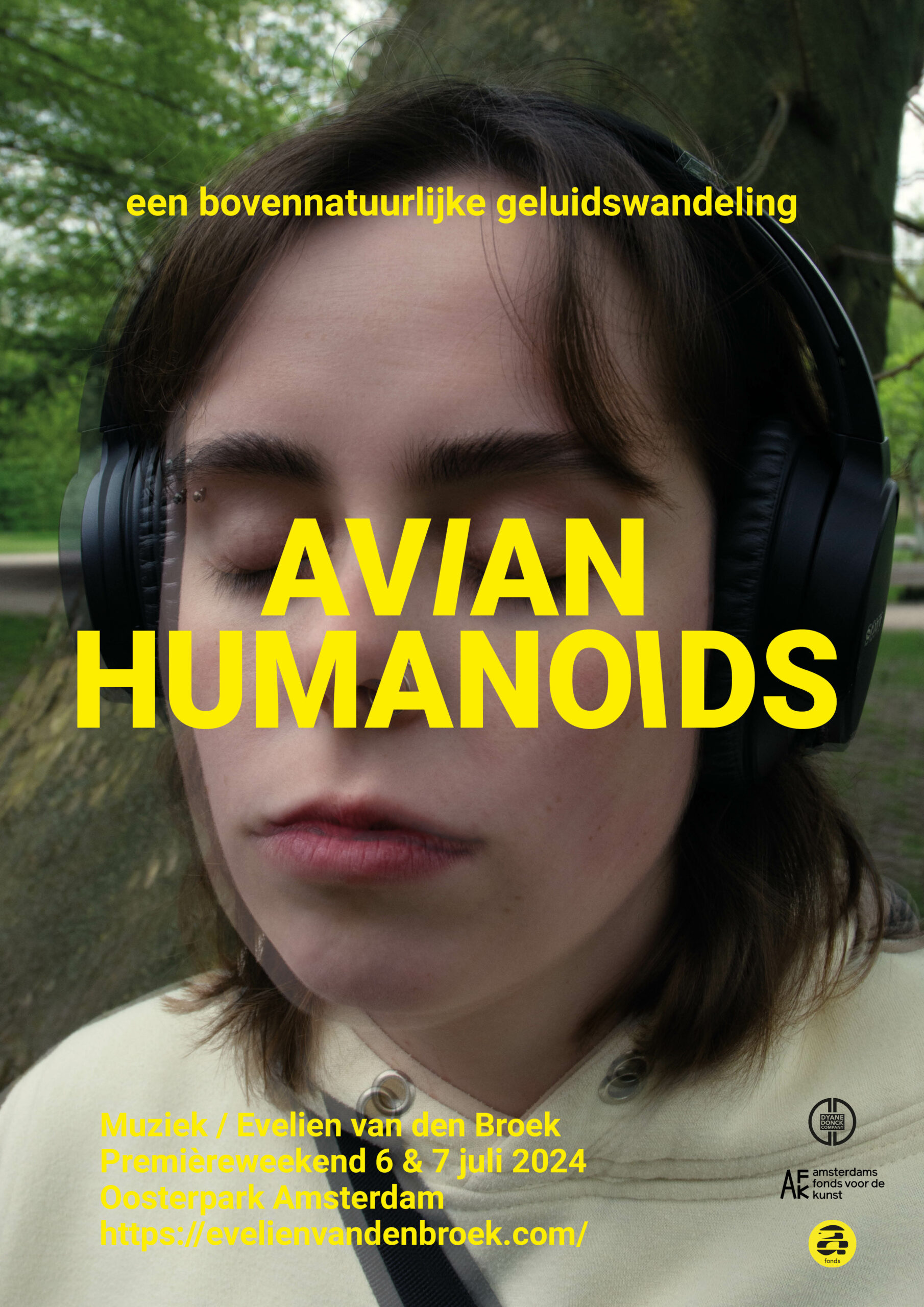 Avian Humanoids geluidswandeling soundwalk in Oosterpark